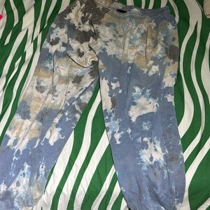 Blue Tie-Dye Sweatpants